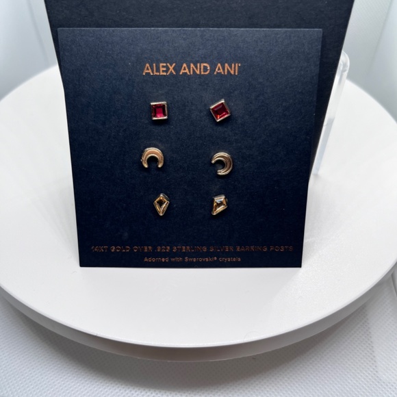 🌺Sterling Silver Alex And Ani Ruby Earrings. - Picture 4 of 6